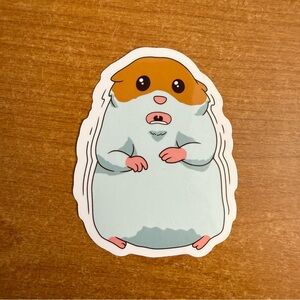 Cute Hamster‎ Sticker - Brown and White